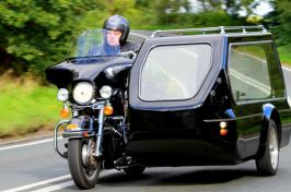 Funeral motorbike and sidecar